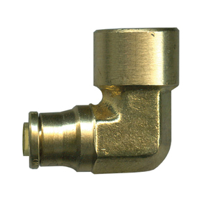 Brass Push-To-Connect - DOT Air Brake - Nylon Tubing - 90-Degree Elbow - 3/8 In Tube x 3/8 In Female