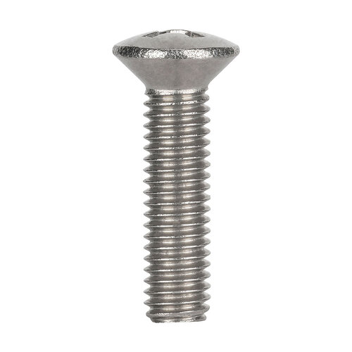 1/4-20  X 2 Phillips Oval Head Machine Screw - Standard - 316 Stainless Steel
