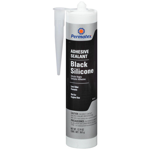 Permatex Black Silicone Adhesive Sealant, 12.9oz