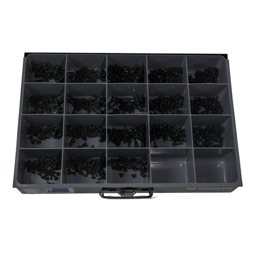 Self-Tapping Phillips Washer Head Black Screw Assortment 755 Pcs
