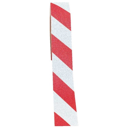 Gator Grip Traction Tape® 2 Inch x 60 Feet Red And White Hazard Grit Tape