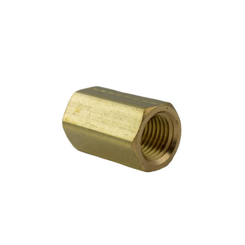 Brass Pipe - Fittings Reducing Coupling Female Pipe Thread (FPT) Both Ends - 1/2 Inch To 1/4 Inch Pipe