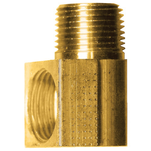 Brass SAE 45-Degree Inverted Flare 90-Degree Elbow - 3/8 Inch Tube x 1/8 Inch Male Pipe Thread (MPT)