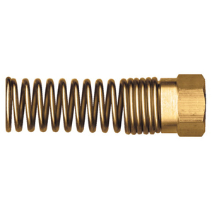 Brass DOT Air Brake - Nut with Spring Hose Guard - 3/8 Inch Hose Inner Diameter (HID)