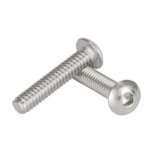 10-32 X 3/8 Button Socket Cap Screw - Standard - 316 Stainless Steel