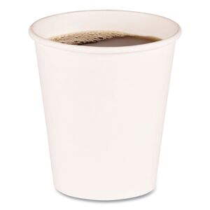 Paper Hot Cups, 10 oz, White, 20 Cups/Sleeve, 50 Sleeves/Carton