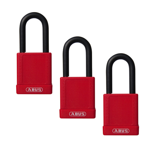 ABUS Safety Lockout Padlock - Aluminum Core 74/40 Red KD - 1 Key
