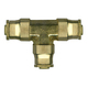 Brass Push-To-Connect - DOT Air Brake - Fittings For SAE J844D - Nylon Tubing Union Tee - 3/8 Inch Tube Outer Diameter
