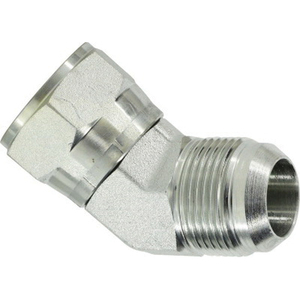 45 SW NUT ELBOW TH1: 1" JIC TH2: 1" JIC