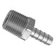 Brass Hose Barb - 3/8 Inch Hose Inner Diameter (HID) x 1/2 Inch Male Pipe Thread (MPT)