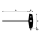 ZEBRA T-Handle Hexagon Socket Screwdriver - 10mm Hexagon Socket X 230mm Blade X 104mm Handle