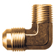 Brass SAE 45-Degree Flare 90-Degree Elbow - Tube to Male Pipe - 5/16 Inch Tube x 1/8 Inch Male Pipe Thread (MPT)