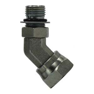3/4-16X1/2 (1/2 OD) 45 Degree O-Ring Swivel Adapter