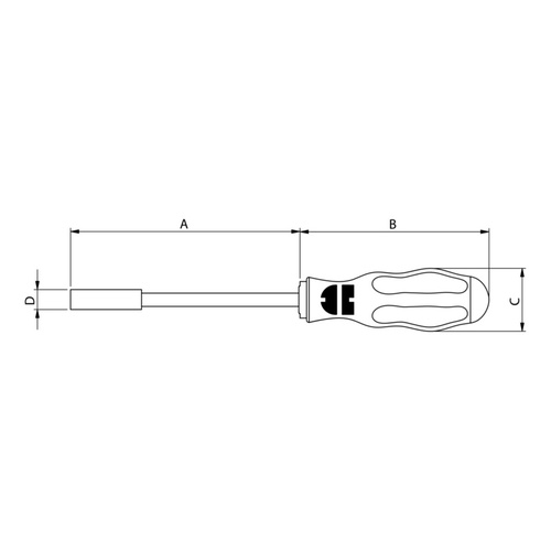 ZEBRA Screwdriver with 1/4 Inch  x 100mm Long