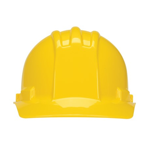NSI Power Shell® 4-Point Ratchet Suspension Cap Hard Hat, Yellow