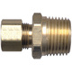 Brass Compression - Fittings Connector - Tube to Male Pipe - 3/8 Inch Tube x 1/8 Inch Male Pipe Thread (MPT)