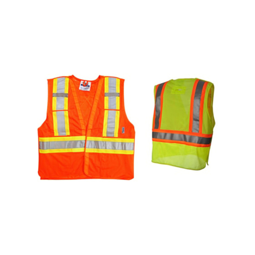 Viking® 5 Point Tear Away Class 2 Safety Vest - Mesh - Hi-Vis Lime -Small/Medium