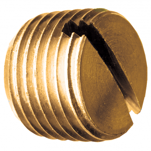 Brass Pipe - Fittings Plug Slotted - 1/8 Inch Male Pipe Thread (MPT)