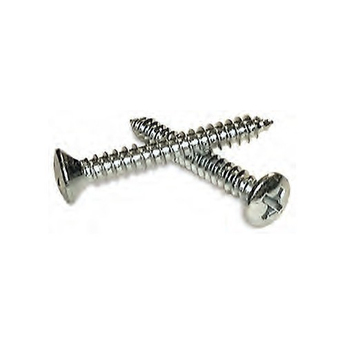 Oval Countersunk Phillips Self-Tapping Screw Zinc 12X1-1/2
