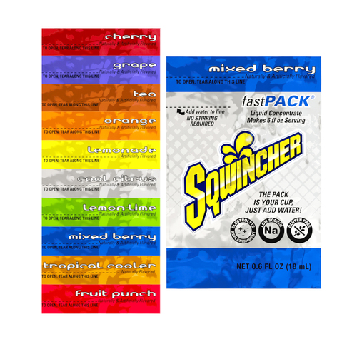 Sqwincher® Fast Pack® Single Serve Instant Drink Mix, 50/Box - Grape