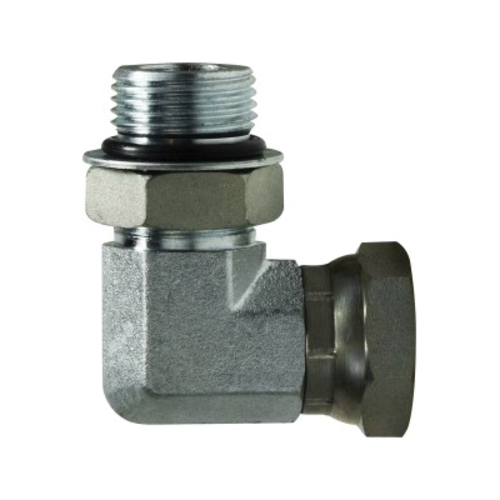7/16-20X1/8 (1/4 OD) 90 Degree O-Ring Swivel Adapter