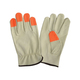 NSI Hi-Vis Orange Fingertip Grain Leather Driver's Gloves, Large