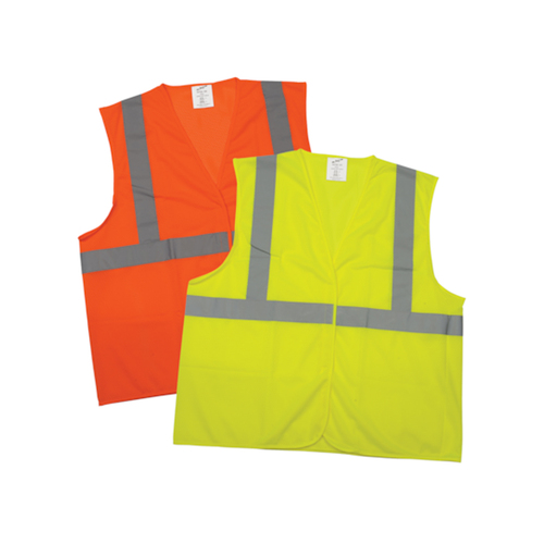 NSI Ultrabrite Workwear Class 2 Hi-Vis Mesh Traffic Safety Vest - Lime- Small