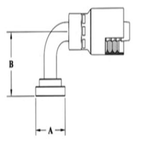 3/4 HOSE X 1  CODE 61 SPLT FLANGE 90