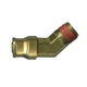 Brass Push-To-Connect - DOT Air Brake - Nylon Tubing 45-Degree Elbow - 1/4 Inch Tube x 1/4 Inch Male Pipe Thread (MPT)