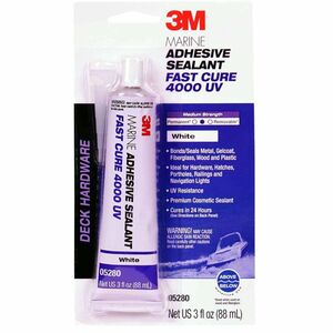 3M Marine Adhesive Sealant 4000 UV, White, 3 oz Tube