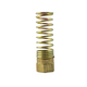 Brass DOT Air Brake - Nut with Spring Hose Guard - 1/2 Inch Hose Inner Diameter (HID)