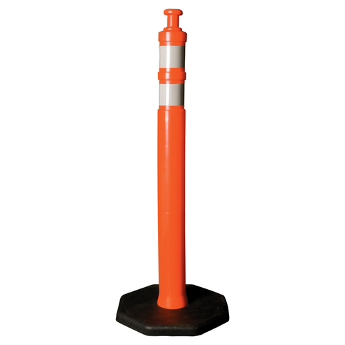Traffic Delineator Post And Base - 42 Inch