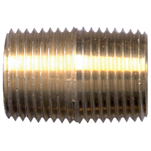 Brass Pipe - Fittings Close Nipple Both Ends - 1/4 Inch Male Pipe Thread (MPT)