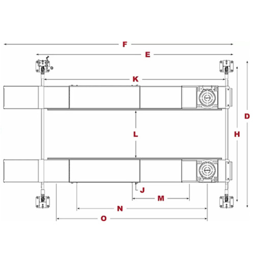 HD-9AE / 4 Post Alignment Lift / Includes: Turn & Slip Plates