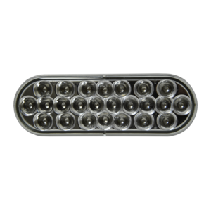 Clear Back up Oval 24 LEDS 6 1/2"X 2 1/4"X 1"