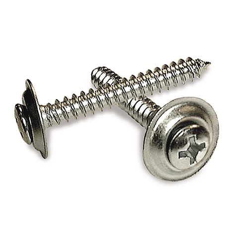 Chrome Phillips Oval Head SEMS Self-Tapping Screws 10X1