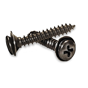 Phillips Oval Head SEMS Self-Tapping Screw Black 8X5/8