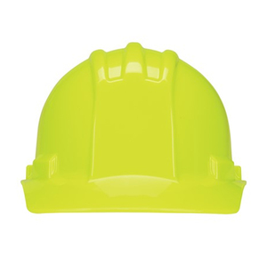 NSI Power Shell® 4-Point Ratchet Suspension Cap Hard Hat, Hi-Vis Lime