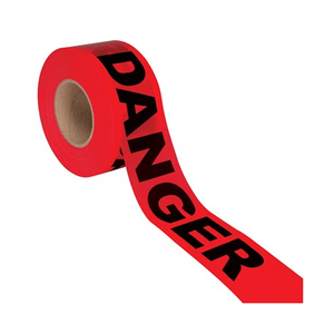 NSI 2 Mil Red Economy Barrier Tape, 3" x 500'  Danger