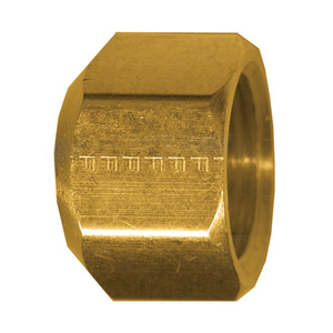 Brass SAE - 45-Degree Flare Sealing Cap Nut - 3/8 Inch Tube