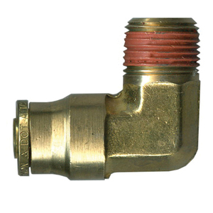 Brass Push-To-Connect - DOT Air Brake - Nylon Tubing - 90-Degree Elbow - 3/8 In Tube x 1/8 In Male Pipe Thread (MPT)
