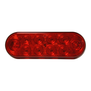 Red Stop/Turn/Tail Oval 10 LEDS 6 1/2"X 2 1/4"X 1 1/8"