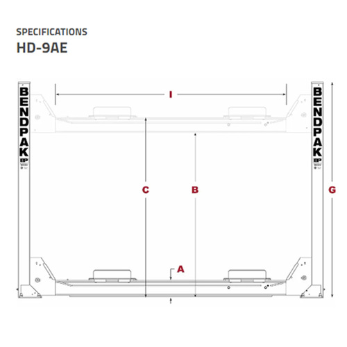HD-9AE / 4 Post Alignment Lift / Includes: Turn & Slip Plates