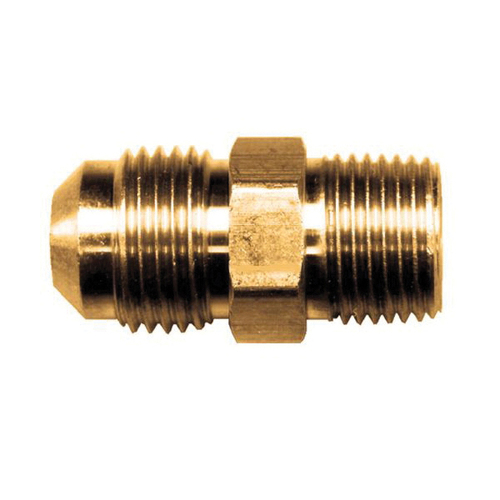 Brass SAE - 45-Degree Flare Union Coupling -Tube to Male Pipe - 3/8 Inch Tube x 1/8 Inch Male Pipe Thread (MPT)