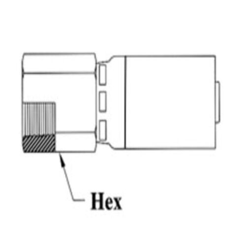 3/8 HOSE1/4-18 NPTF FE SOLID