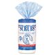 Hand Cleaner Towels, 1-Ply, 10 x 12, Citrus, Blue/White, 30/Canister-6/Carton