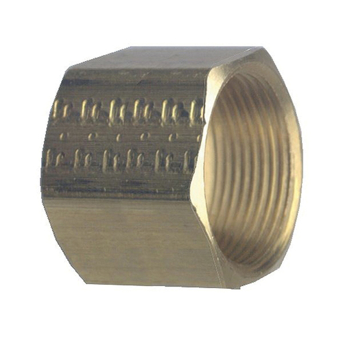 Brass Compression - Fittings (For Poly Tubing) Nut - 1/4 Inch Tube
