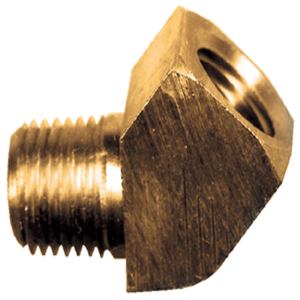 Brass Pipe - Fittings Extruded 45-Degree Street Elbow - 3/8 Inch Female Pipe Thread (FPT) x 3/8 Inch Male Pipe Thread (MPT)