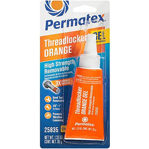 Permatex High Strength Removable Threadlocker Orange Gel, 35G