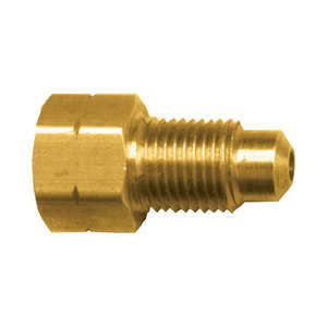 Brass SAE - 45-Degree Inverted Flare Adapter - Tube to Tube - European Style - 3/16 Inch Tube x M10 Thread